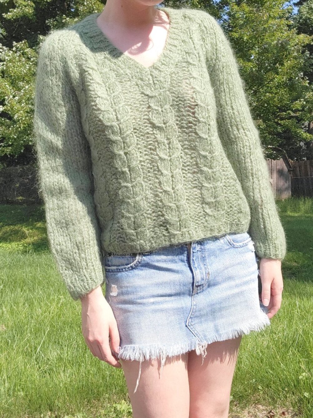 ❝ vintage 60s joyce sportswear chunky knit green wool sweater 🌿 . ❞